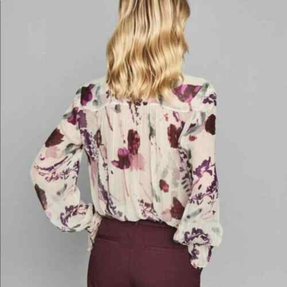 NEW REISS Rosa Romantic Floral Printed Blouse Size US 8 #337 - Picture 2 of 10